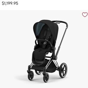 Cybex Priam stroller - black with silver framing